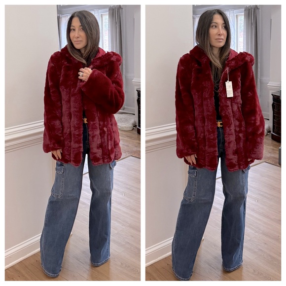 Fabulous Hooded Faux Fur Jacket with Side Pockets - Picture 2 of 4